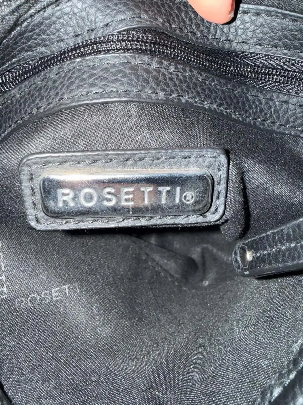 Rosetti Black Faux Leather Multi-Pocket Crossbody Bag